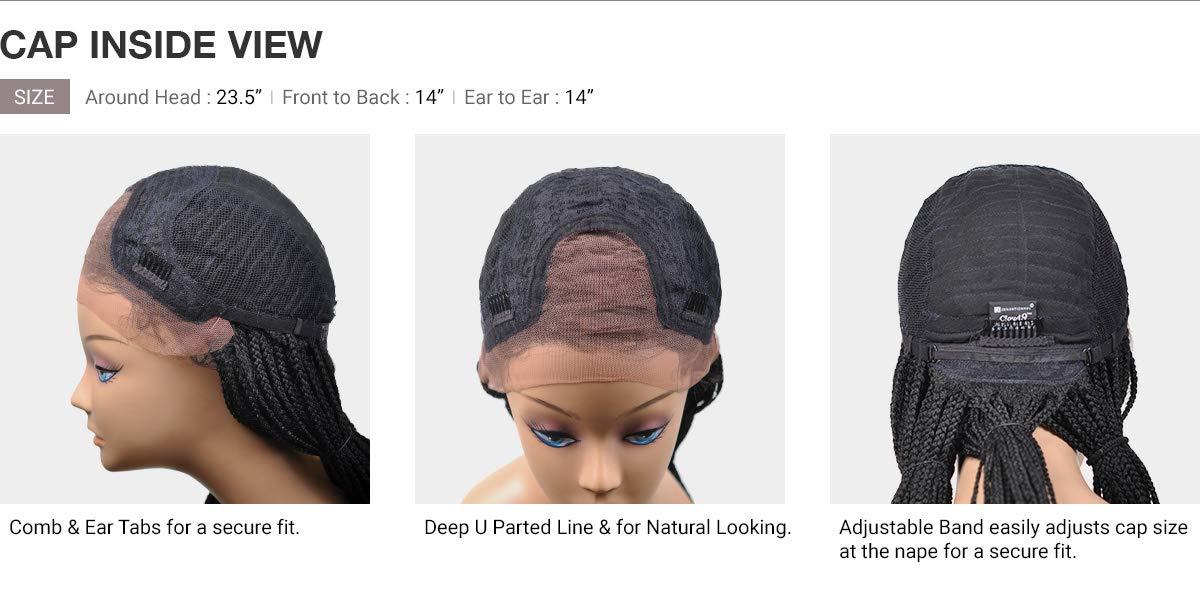 imageSensationnel Cloud9 4X4 Braided Wig Senegal Twist Bob Hand Tied Swiss Lace Braided Wig With Large Parting Area 1 JETBLACK2 DARKBROWN