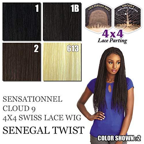 imageSensationnel Cloud9 4X4 Braided Wig Senegal Twist Hand Tied Swiss Lace Braided Wig With Large Parting Area 1 JETBLACK2 DARKBROWN