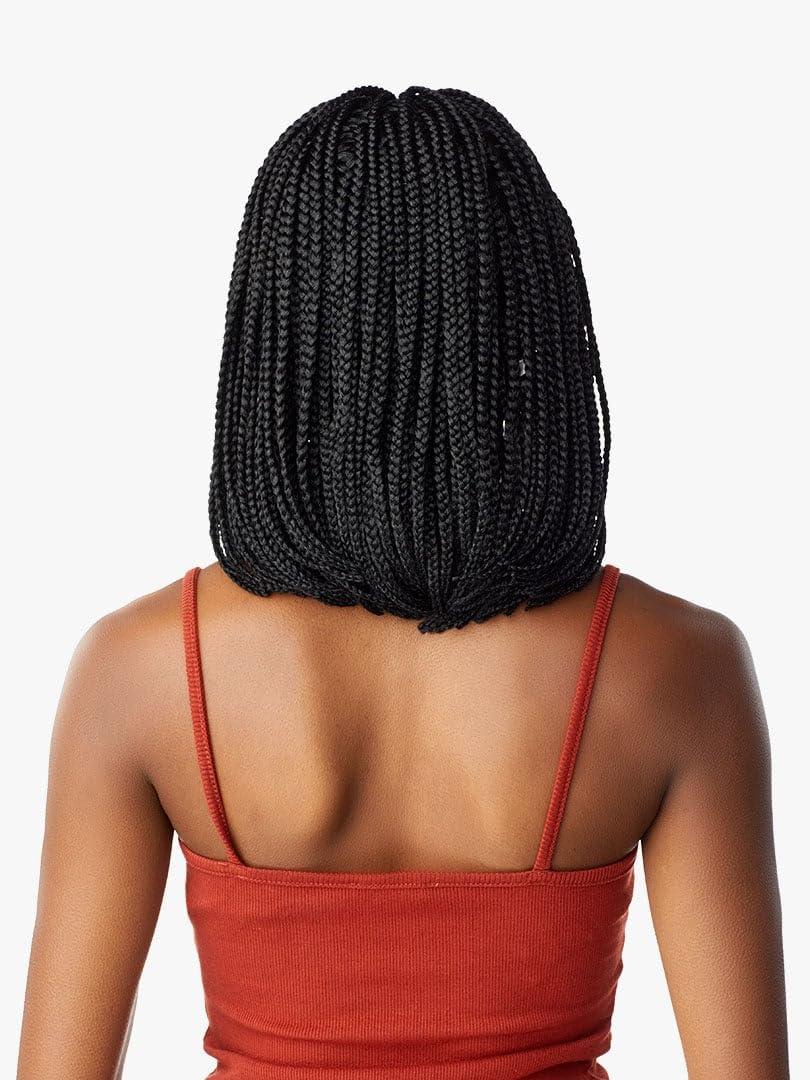 imageSensationnel Cloud9 4x4 Braided Wig Box Braid BOB Hand Tied Swiss Lace with Large Parting Area 1 JETBLACK613 BLONDE