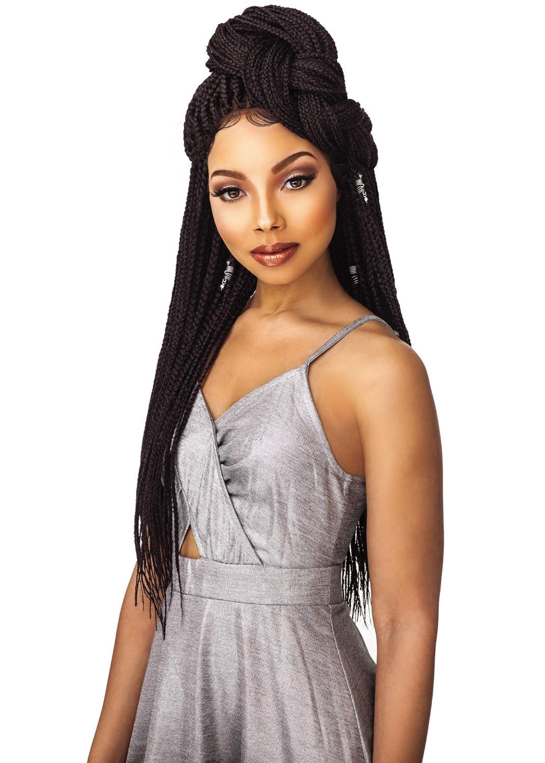 imageSensationnel Cloud9 4x4 Braided Wig Box Braid Small Hand Tied Swiss Multi Parting Lace 1 JETBLACK1B OFFBLACK