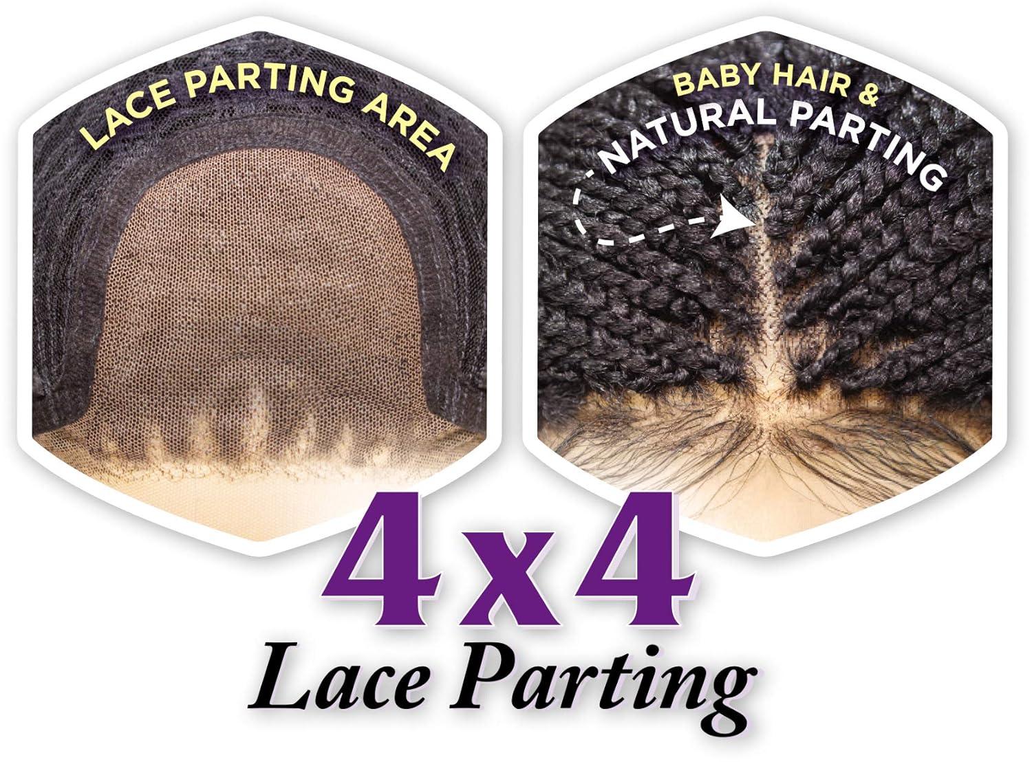 imageSensationnel Cloud9 4x4 Braided Wig Box Braid Small Hand Tied Swiss Multi Parting Lace 1 JETBLACK1B OFFBLACK