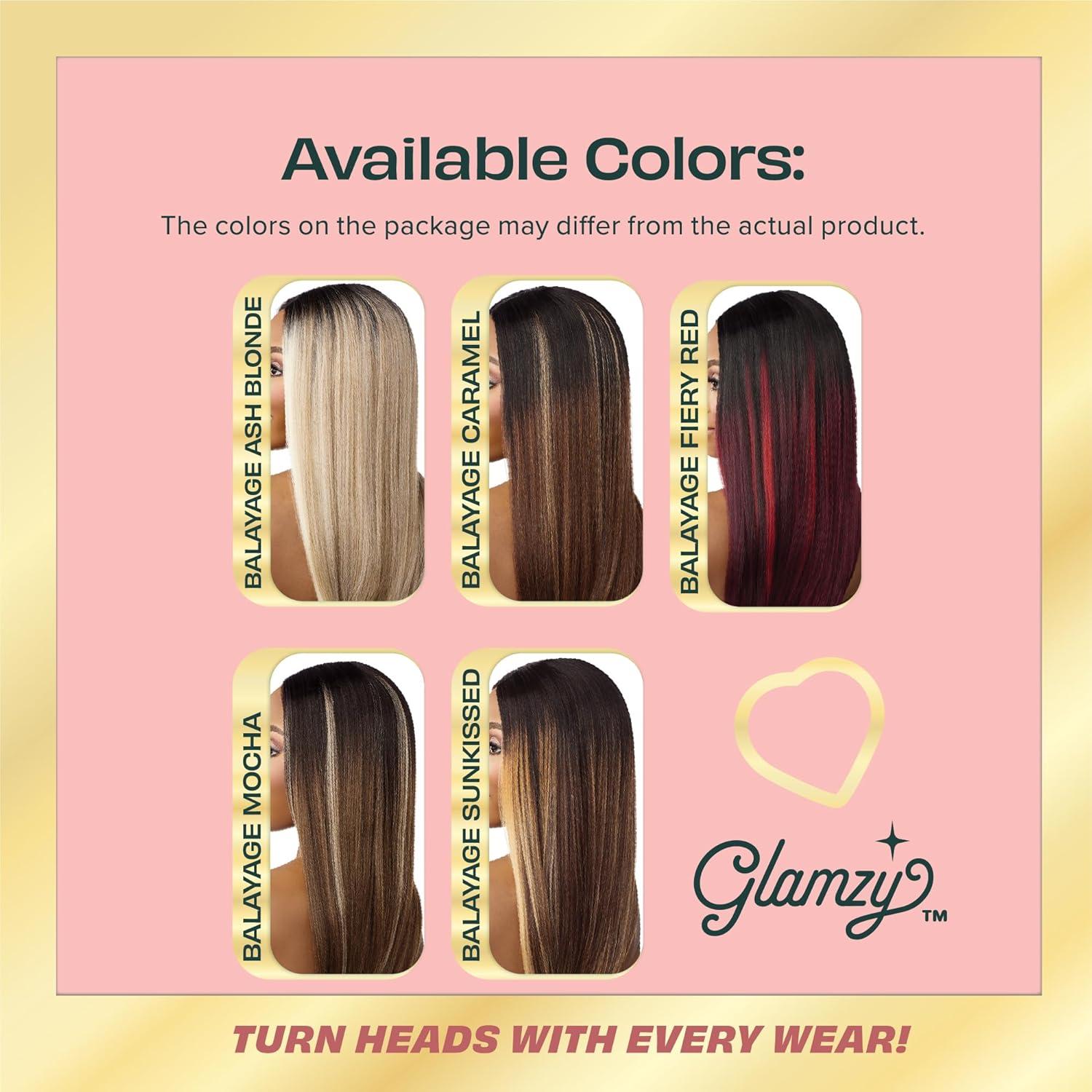 imageSensationnel Glamzy Lace Crown Wig Zandy Glueless Hand Tied CrownArea Synthetic Hair 1 JETBLACKBALAYAGEASHBLONDE