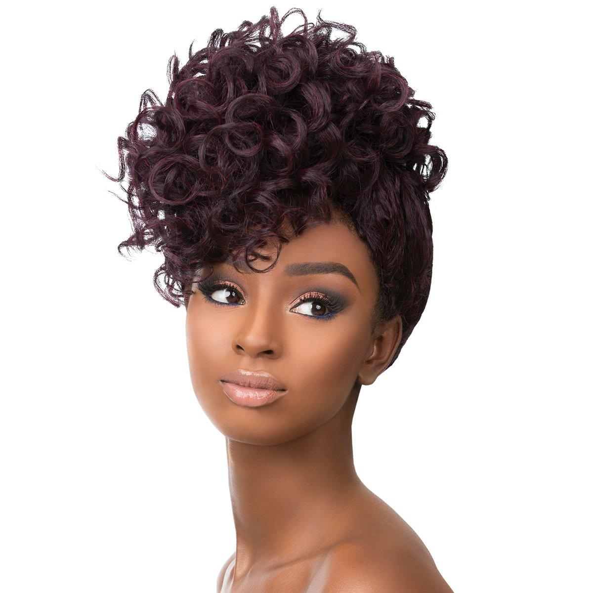 imageSensationnel Instant Fashion Wig Ifw Gigi Synthetic Quick On The Go Styling Comfort Pre Made Styled 1 JETBLACK2 DARKBROWN