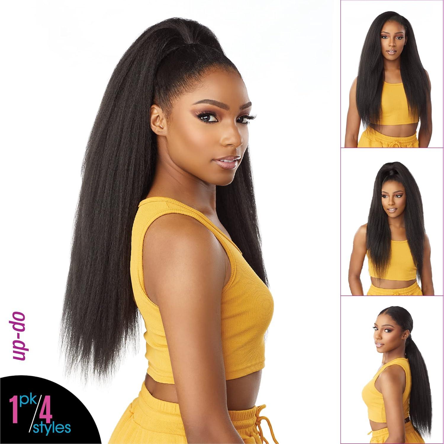 imageSensationnel Instant Updown Halfwig Pony Iud 17 4 Style in 1 Half Wig And Pony Drawstring 1 JETBLACKT2BG