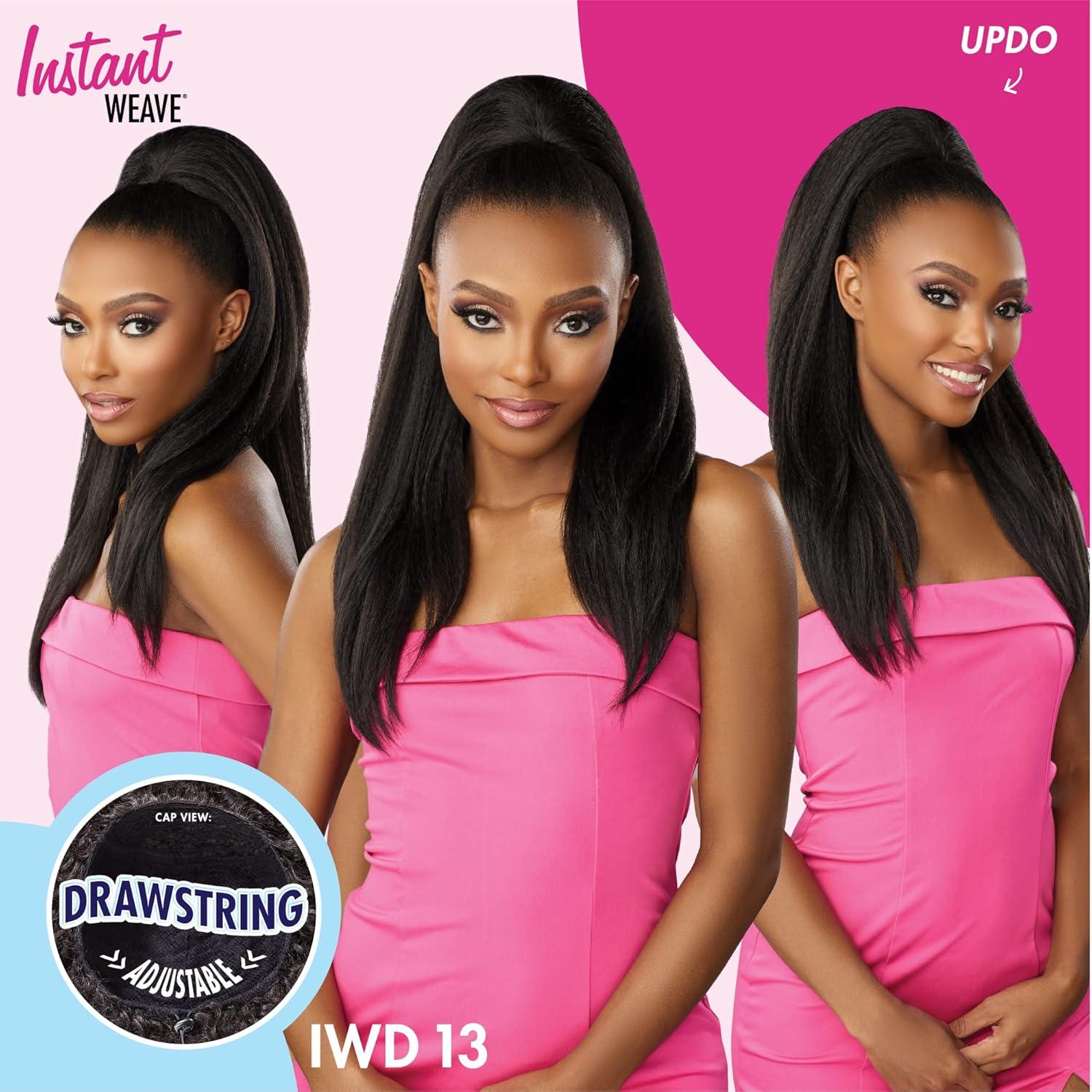 imageSensationnel Instant Weave Half Wig 13 Synthetic Blendwig Adjustable Drawstring for Seamless Hair Blending T2BGT2BG
