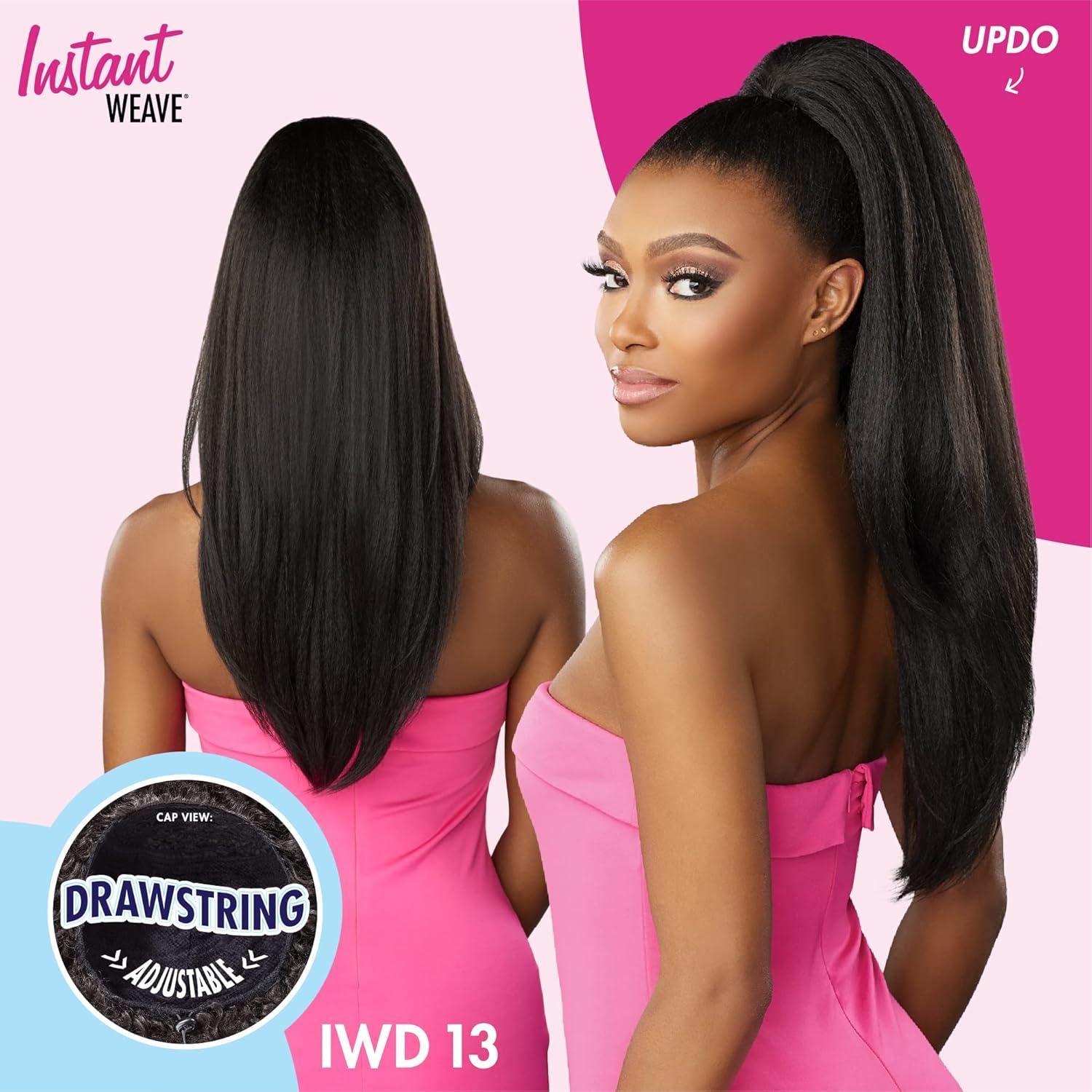 imageSensationnel Instant Weave Half Wig 13 Synthetic Blendwig Adjustable Drawstring for Seamless Hair Blending T2BGT2COPPER