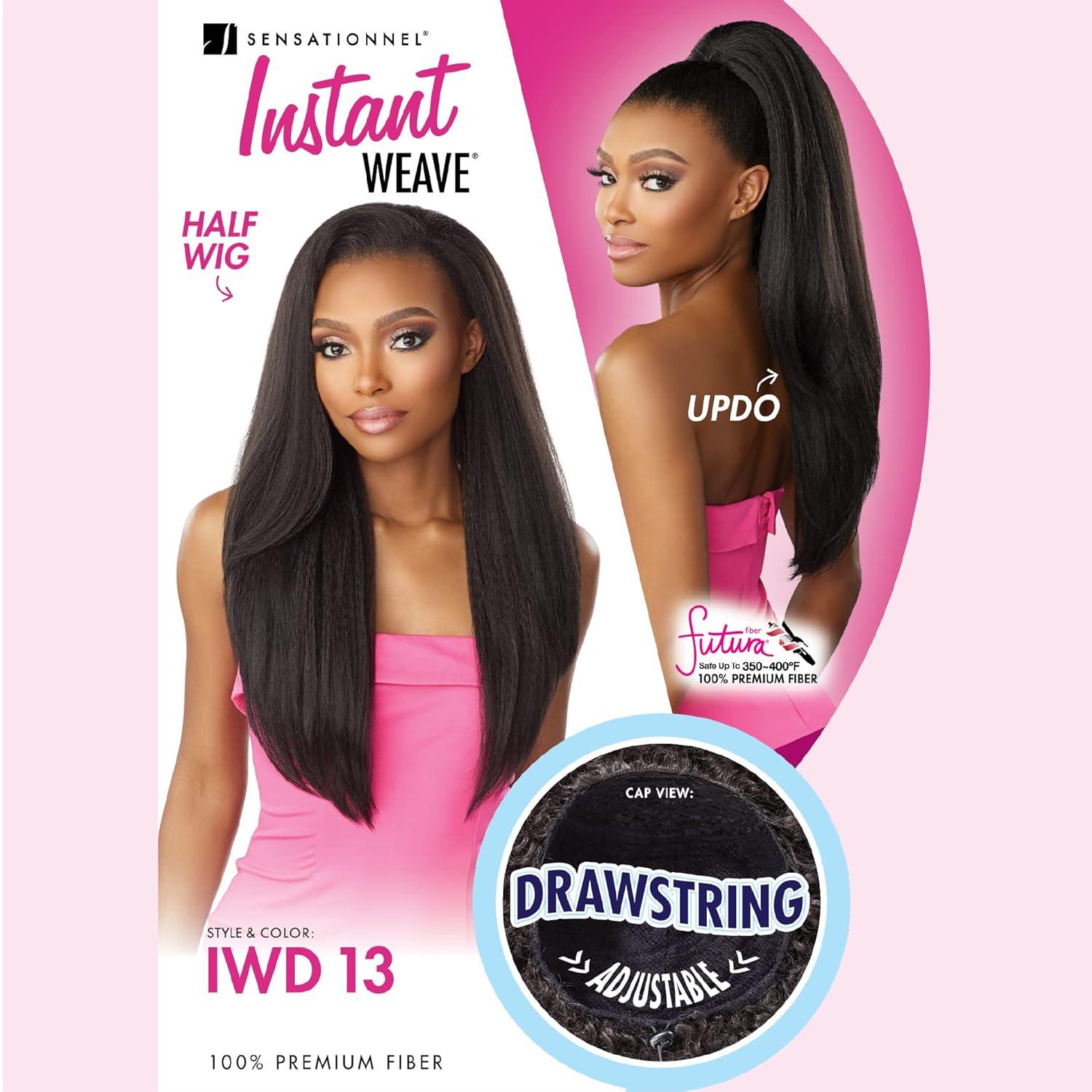 imageSensationnel Instant Weave Half Wig 13 Synthetic Blendwig Adjustable Drawstring for Seamless Hair Blending T2BGT2COPPER