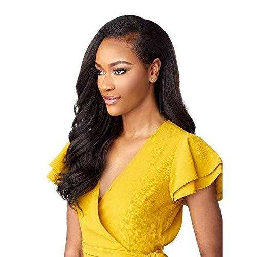 imageSensationnel Instant Weave Half Wig 4 Synthetic Blendwig Adjustable Drawstring for Seamless Hair Blending 1 JETBLACKT2BG
