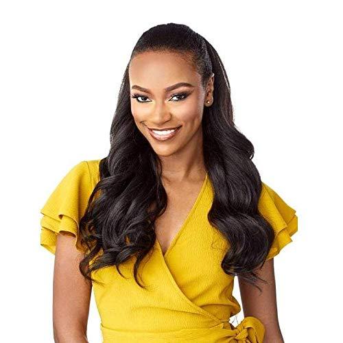 imageSensationnel Instant Weave Half Wig 4 Synthetic Blendwig Adjustable Drawstring for Seamless Hair Blending 1 JETBLACKT2COPPER