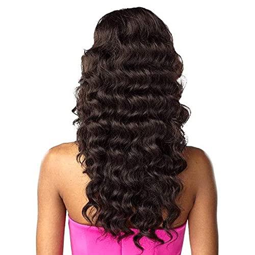 imageSensationnel Instant Weave Half Wig 8 Synthetic Blendwig Adjustable Drawstring for Seamless Hair Blending 1B OFFBLACKT2COPPER