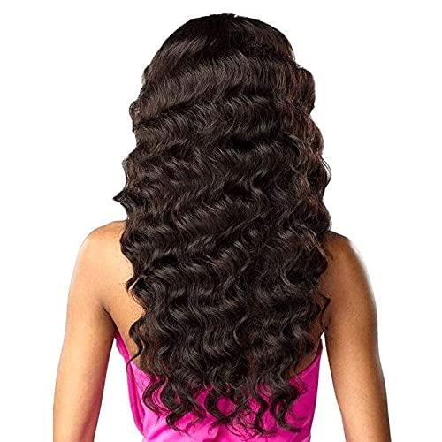 imageSensationnel Instant Weave Half Wig 8 Synthetic Blendwig Adjustable Drawstring for Seamless Hair Blending 1B OFFBLACKT2COPPER