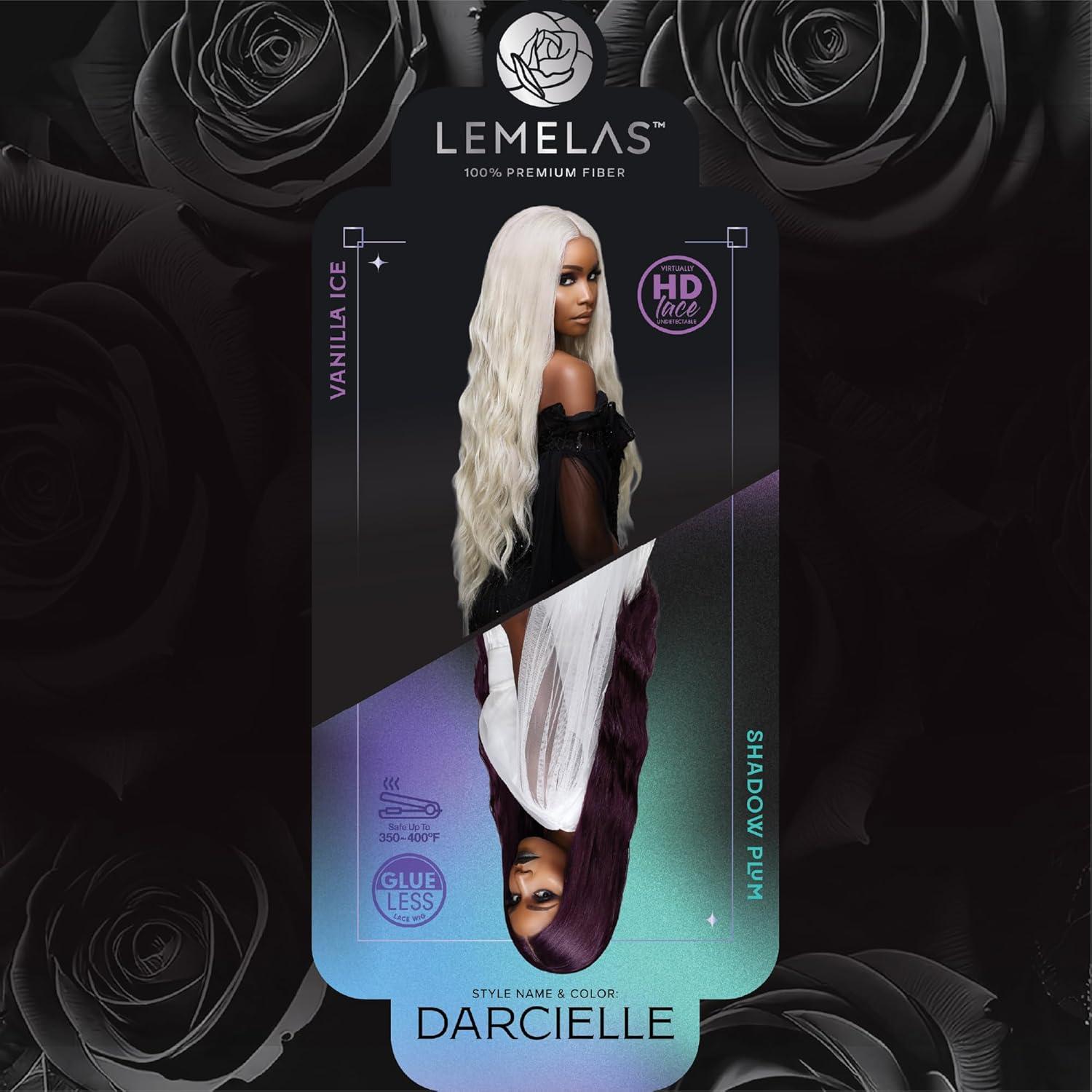 imageSensationnel Lemelas 13x3 Lace Wig Darcielle Lacefrontal Glueless Synthetic with Natural Density Preplucked Hairline ASTRALBLACKICYBLOOM
