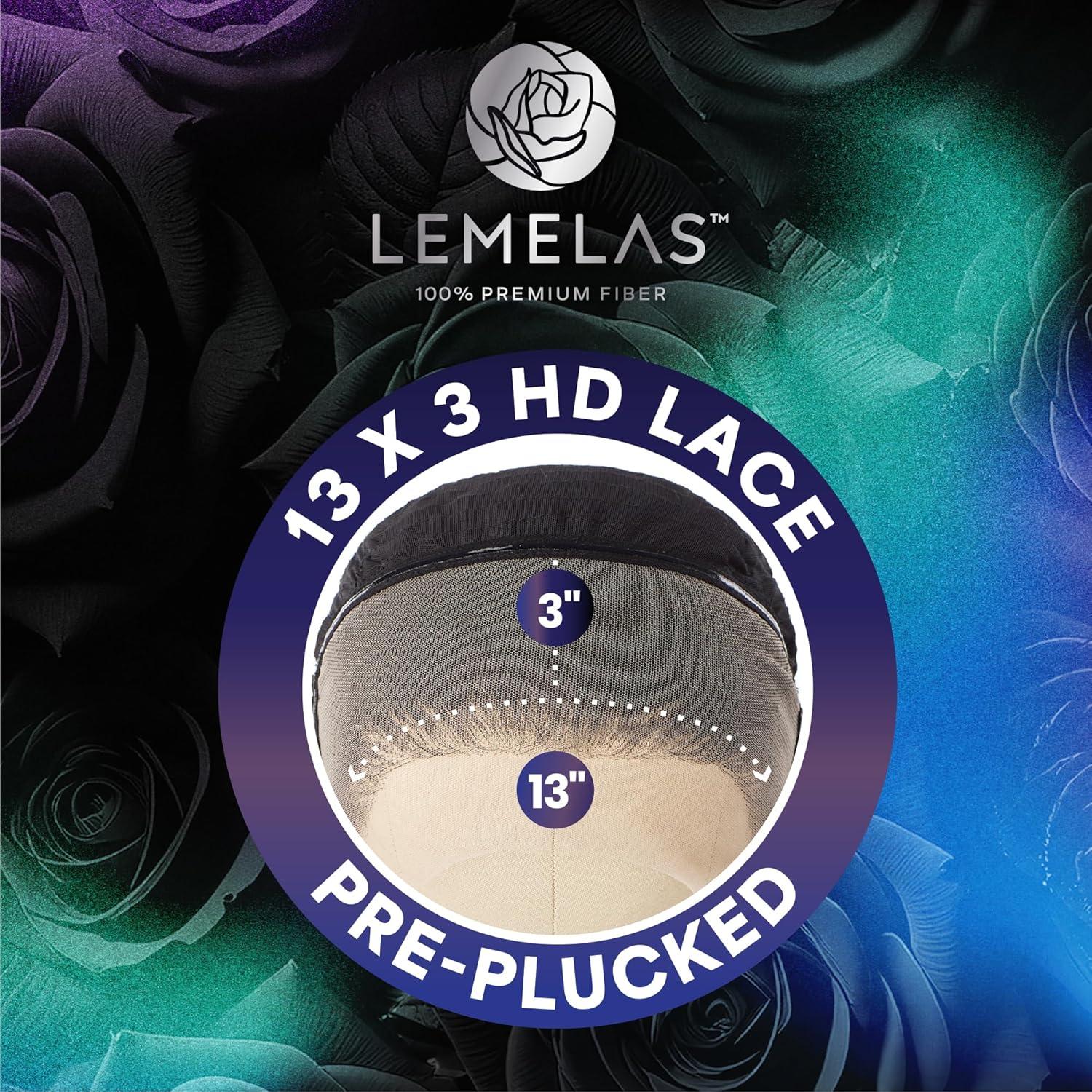 imageSensationnel Lemelas 13x3 Lace Wig Darcielle Lacefrontal Glueless Synthetic with Natural Density Preplucked Hairline ASTRALBLACKMIDNIGHTSAPPHIRE