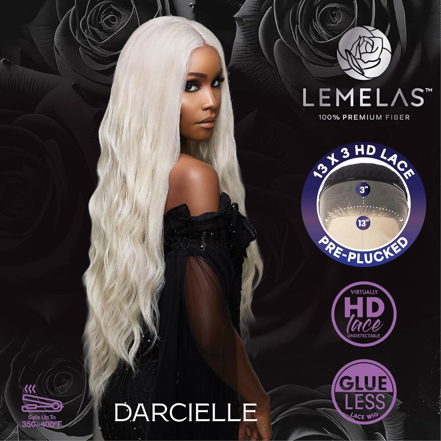 imageSensationnel Lemelas 13x3 Lace Wig Darcielle Lacefrontal Glueless Synthetic with Natural Density Preplucked Hairline ASTRALBLACKNOIRESSENCE
