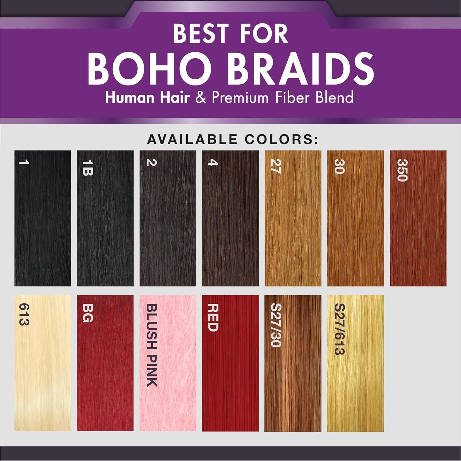 imageSensationnel PremToo bulk weaving 2x jazzy water human hair blend for boho knotless box or curly loose wave styles 2 pack 22 inch 30 LIGHTAUBURN30 LIGHTAUBURN