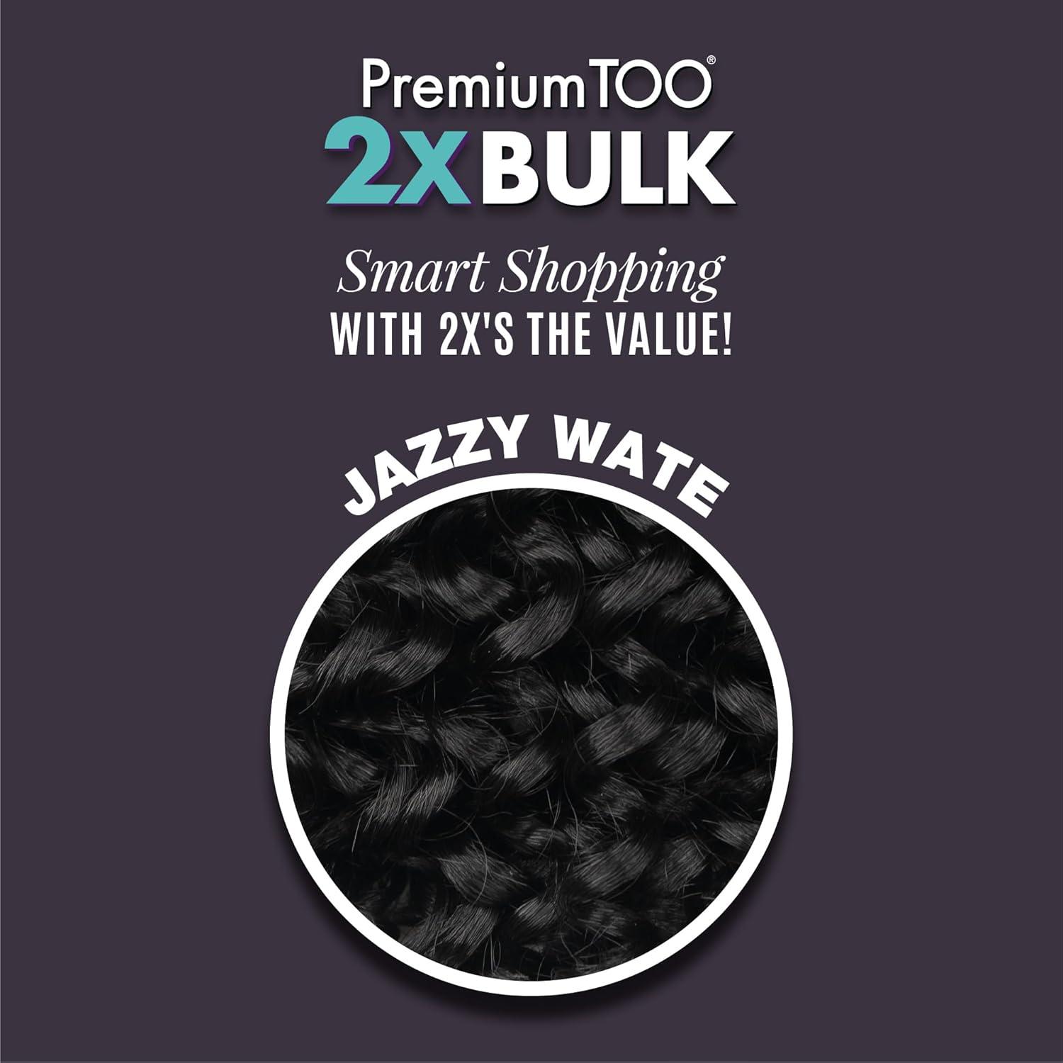 imageSensationnel PremToo bulk weaving 2x jazzy water human hair blend for boho knotless box or curly loose wave styles 2 pack 22 inch 30 LIGHTAUBURN30 LIGHTAUBURN