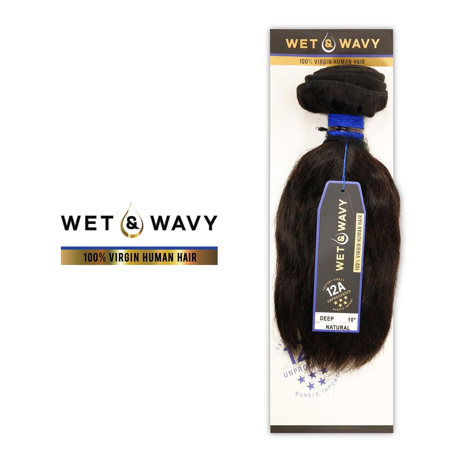 imageSensationnel bare and natural hair wet and wavy deep unprocessed virgin humanhair bundles 10 inch NATURALNATURAL