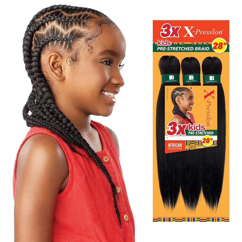 imageSensationnel African Collection 3X XPression PreStretched Braid 28 Kids 1pack SM1BBGSM1BBG