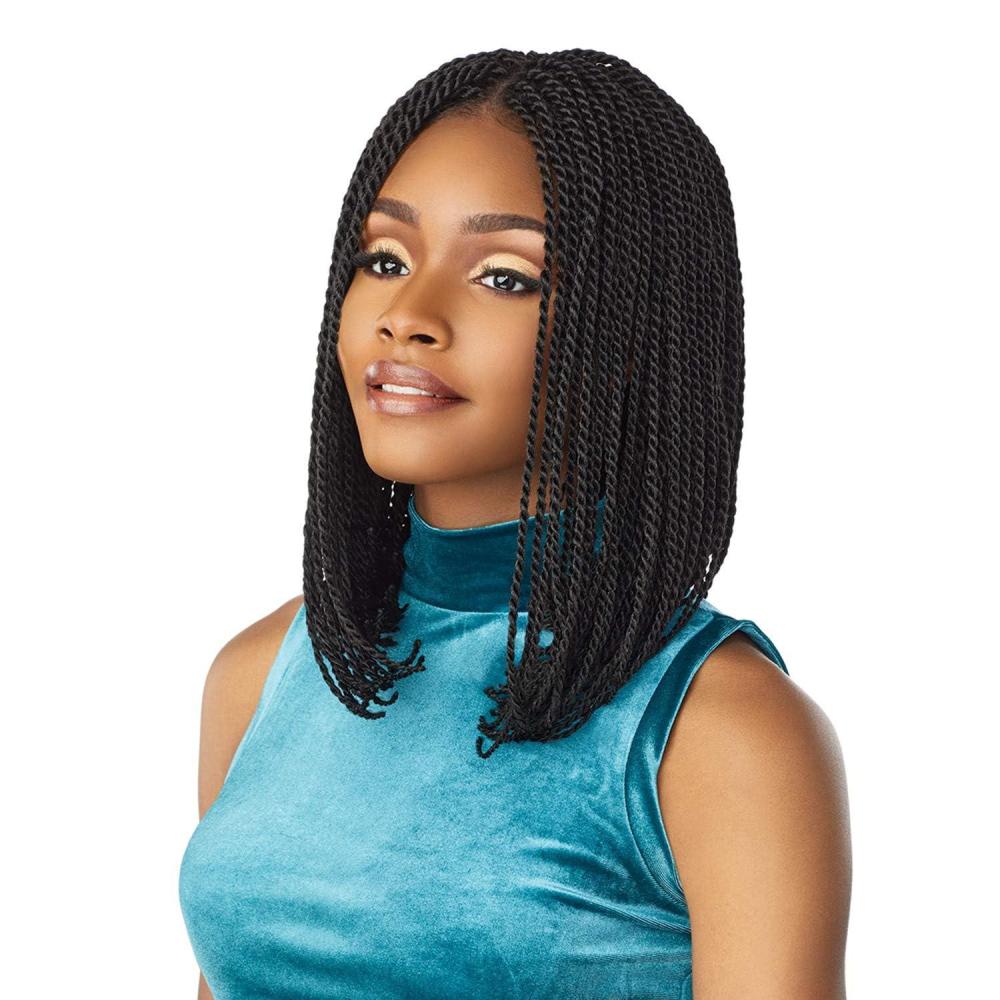 imageSensationnel Cloud9 4X4 Braided Wig Senegal Twist Bob Hand Tied Swiss Lace Braided Wig With Large Parting Area 1 JETBLACKSM1BBG