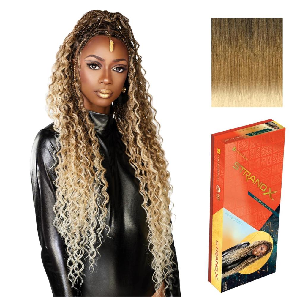 imageSensationnel Strand X Full Braided Lacewig Unit 1 Boho Braid Style Hand Tied Kanekalon HD Glueless Wig 1 JETBLACKSM427613