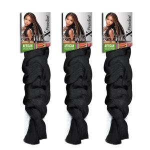 [ Pack of 3 ] X-pression Braiding Hair by Sensationnel/Color 2 / Dark Brown