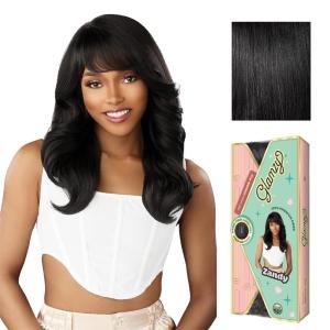 Sensationnel Glamzy Lace Crown Wig – Zandy Glueless Hand Tied CrownArea Synthetic Hair (1 JETBLACK)(1 JETBLACK)