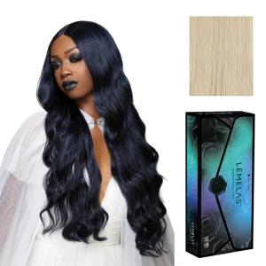 Sensationnel Lemelas Lace Wig – Velora 5 Inch Deep Parting Glueless Ear to Ear Synthetic with Natural Density Preplucked Hairline (ASTRALBLACK)(VANILLAICE)