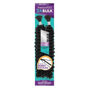 Sensationnel PremToo bulk weaving – 2x jazzy water human hair blend for boho, knotless box or curly loose wave styles – 2 pack (22 inch, 30 LIGHTAUBURN)(30 LIGHTAUBURN)