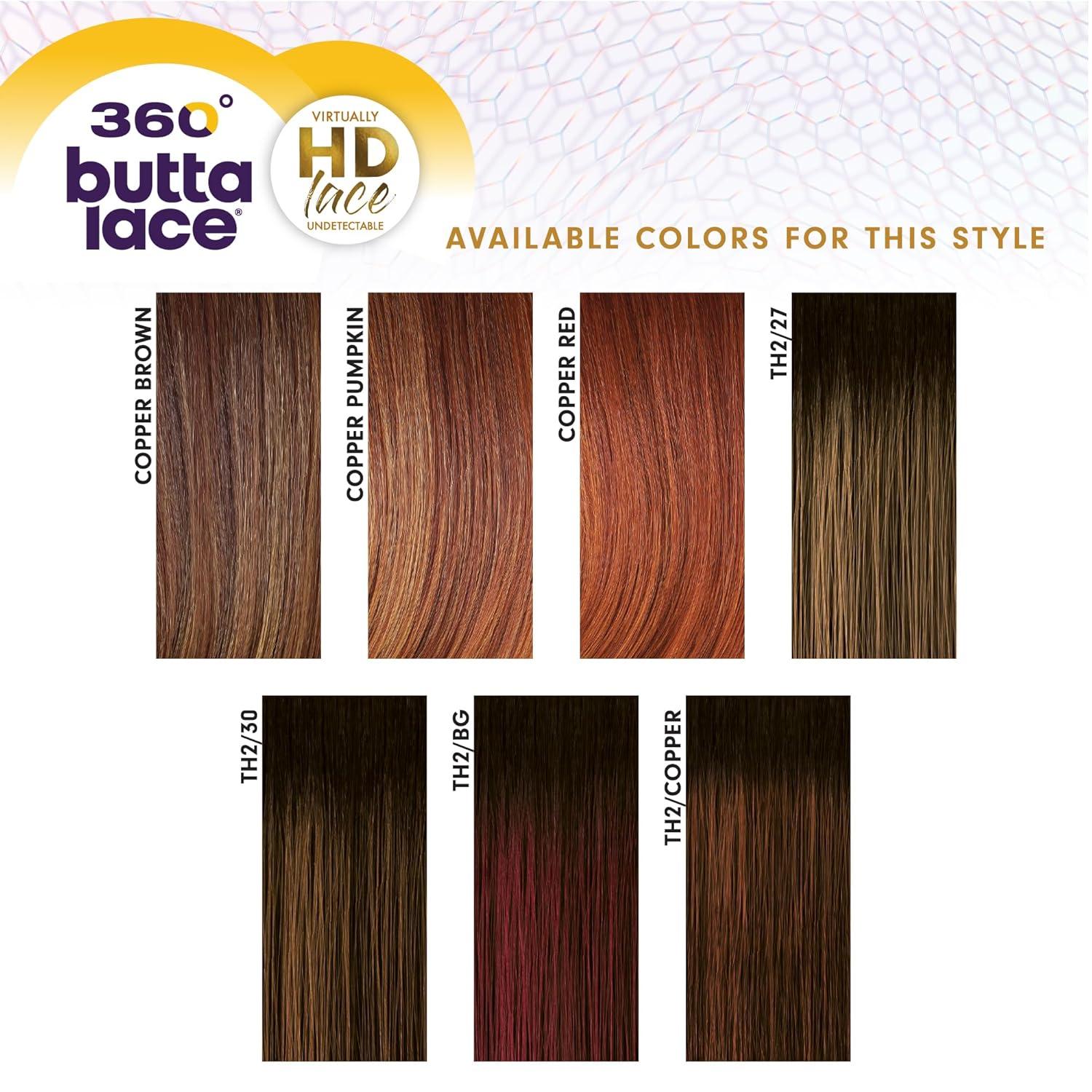 imageSensationnel Butta 360 Lace Wigs Unit 6 Wider Parting 360 Degree Lace Glueless Synthetic Preplucked Hairline 1 JETBLACKCOPPERRED