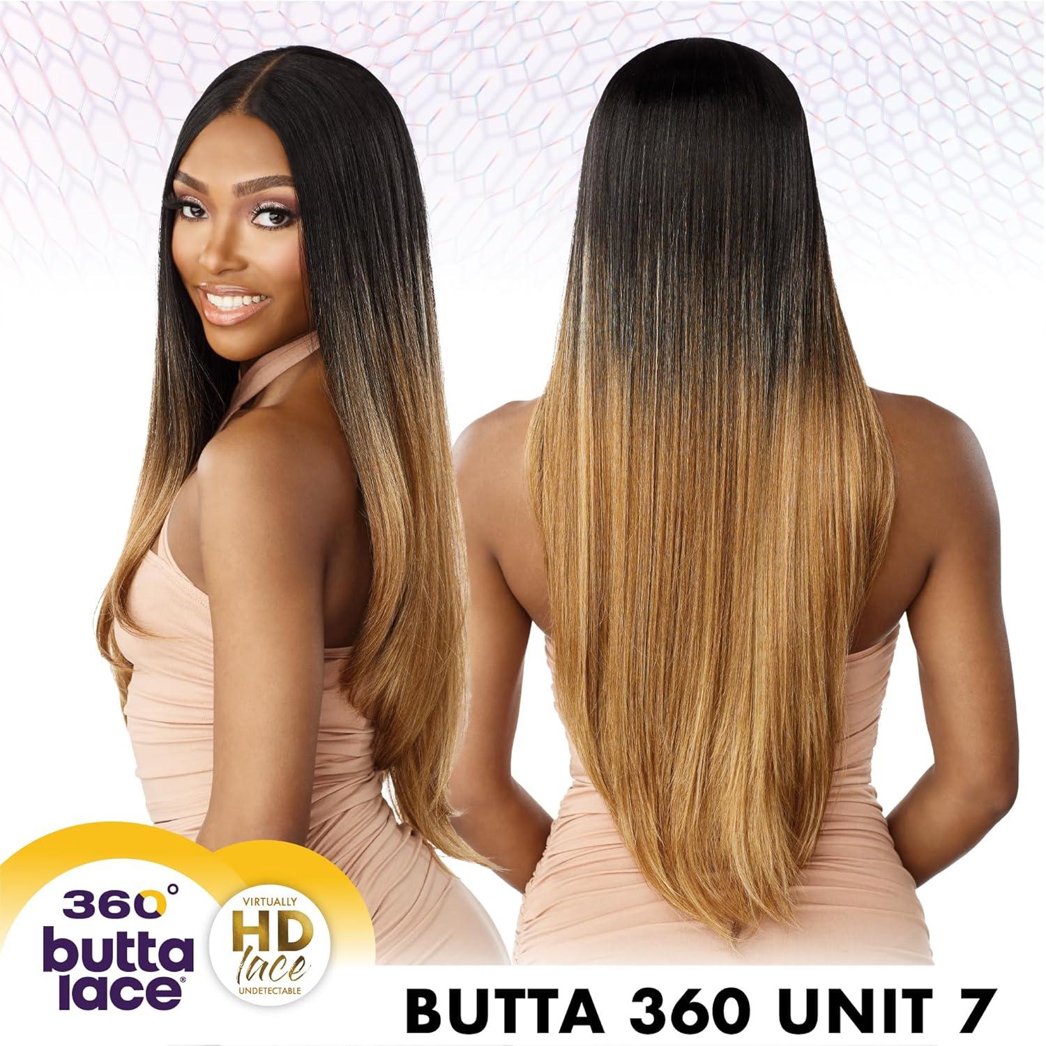 imageSensationnel Butta 360 Lace Wigs Unit 7 Wider Parting 360 Degree Lace Glueless Synthetic Preplucked Hairline BABYLIGHTSBERRYBABYLIGHTSPLATINUM