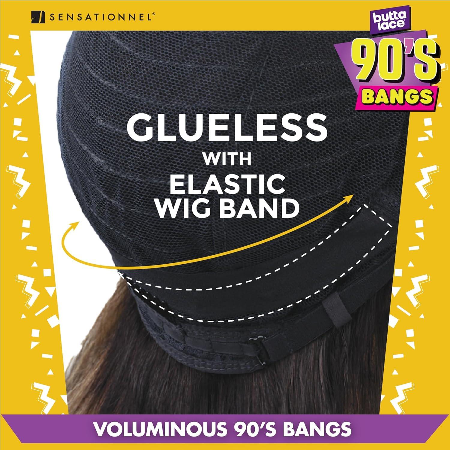 imageSensationnel Butta Lace 90Sbangs Wigs Unit 915 Glueless Wide Deep Part Synthetic Preplucked Hairline 1 JETBLACK2 DARKBROWN