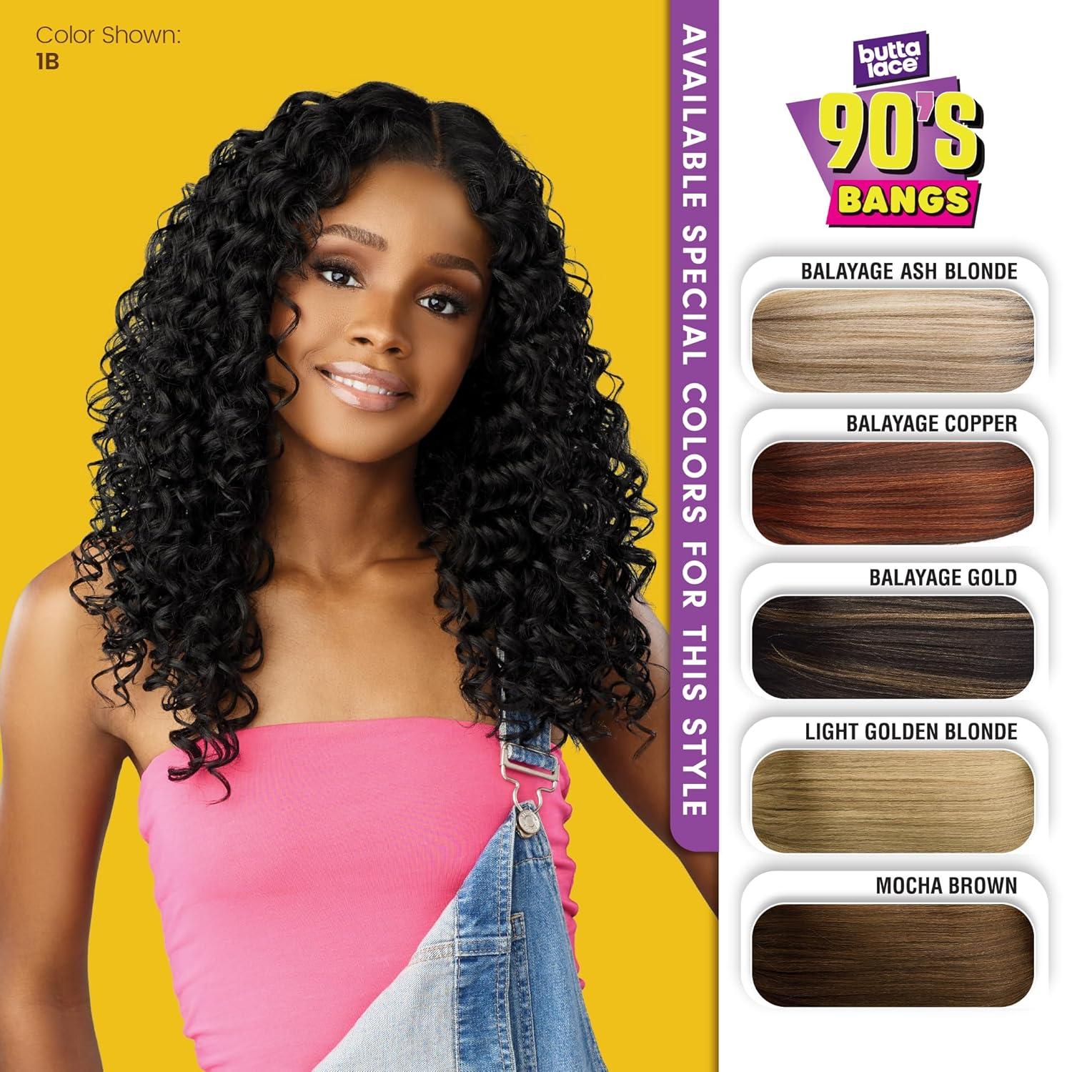 imageSensationnel Butta Lace 90Sbangs Wigs Unit 915 Glueless Wide Deep Part Synthetic Preplucked Hairline 1 JETBLACKMOCHABROWN