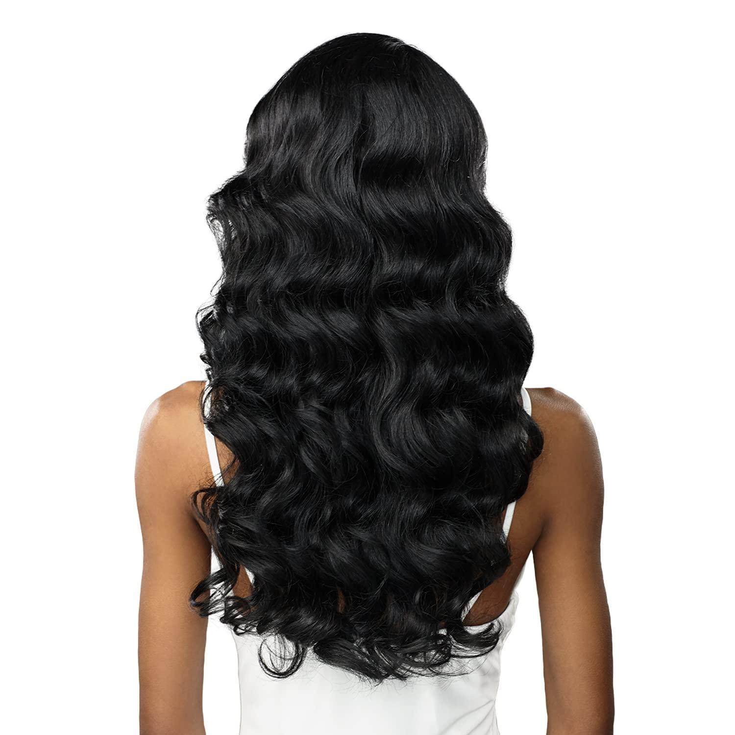 imageSensationnel Butta Lace Hhm Wigs Loose Deep 24 Inch Human Hair Blend Extra Wide 5 Inch Parting Preplucked Hairline Glueless Lacefront MPSANDYBLONDEMPSANDYBLONDE