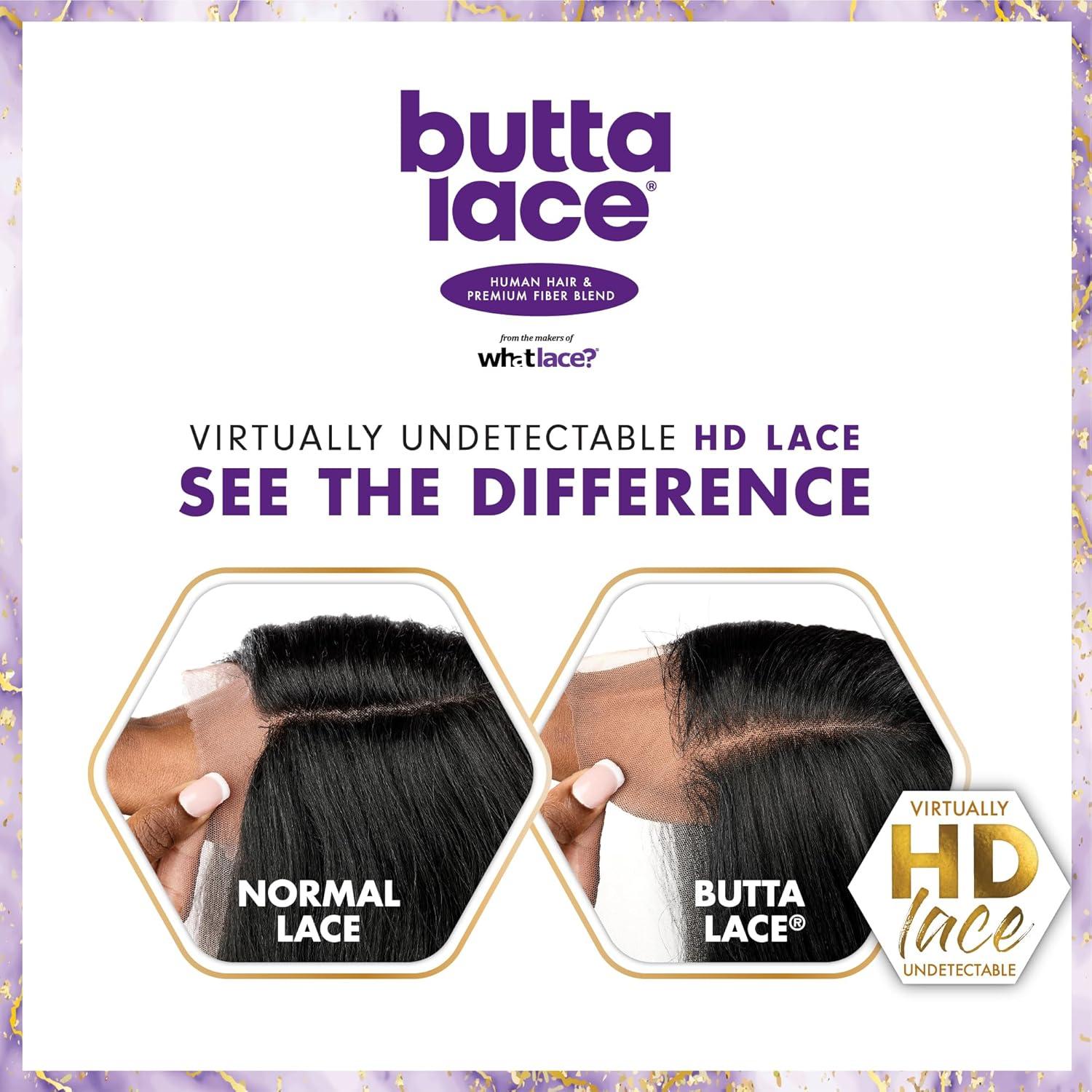 imageSensationnel Butta Lace Hhm Wigs Ocean Wave 30 Inch Human Hair Blend Extra Wide 5 Inch Parting Preplucked Hairline Glueless Lacefront BALAYAGECARAMELBALAYAGEGOLD