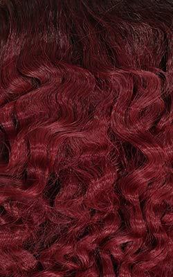 imageSensationnel Butta Lace Hhm Wigs Ocean Wave 30 Inch Human Hair Blend Extra Wide 5 Inch Parting Preplucked Hairline Glueless Lacefront BALAYAGECARAMELT4WINE