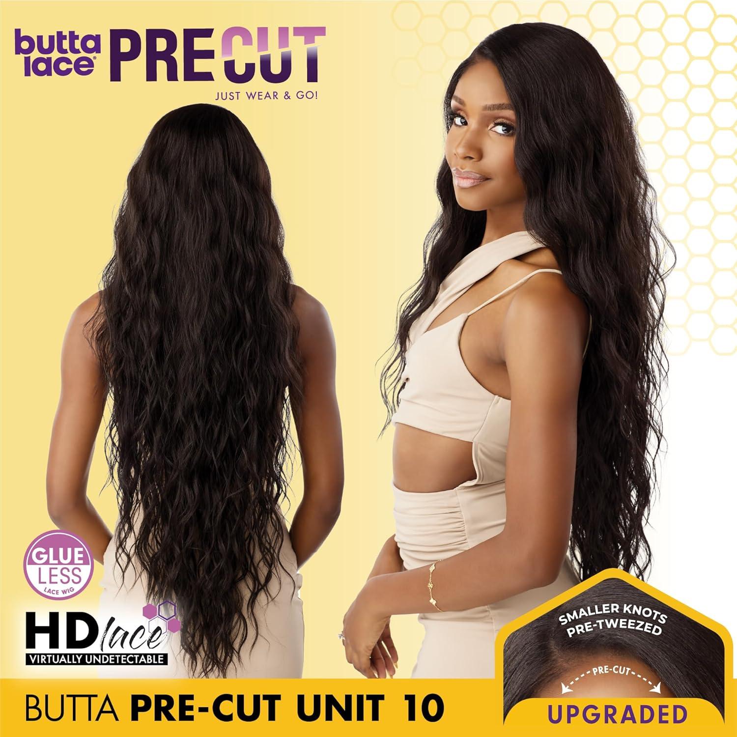 imageSensationnel Butta Lace Precut Wigs Unit 10 Glueless Extra Wide 5 Inch Deep Parting Synthetic Pre Tweezed Smaller Knot Hairline 1 JETBLACKBALAYAGEPLATINUM