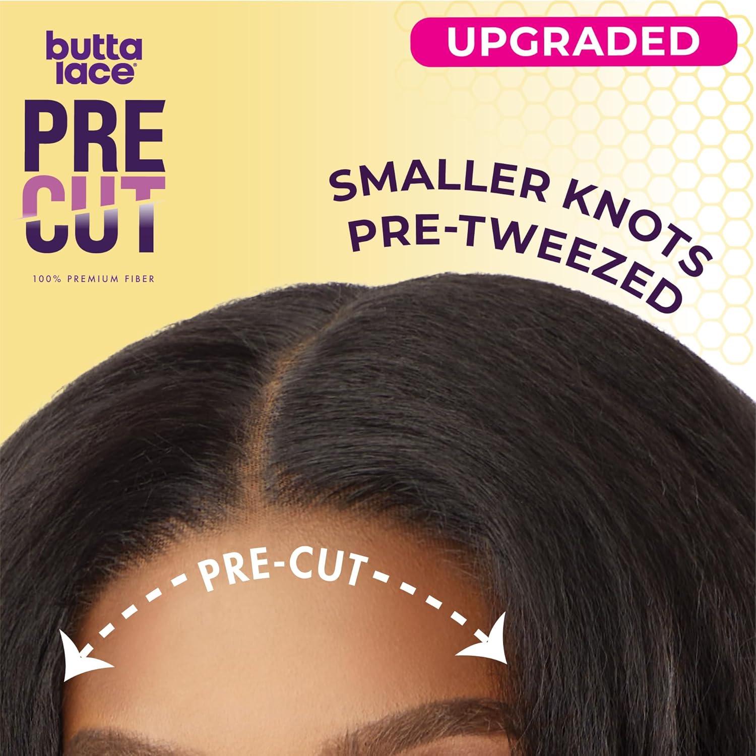 imageSensationnel Butta Lace Precut Wigs Unit 14 Glueless Extra Wide 5 Inch Deep Parting Synthetic Pre Tweezed Smaller Knot Hairline 1 JETBLACK2 DARKBROWN