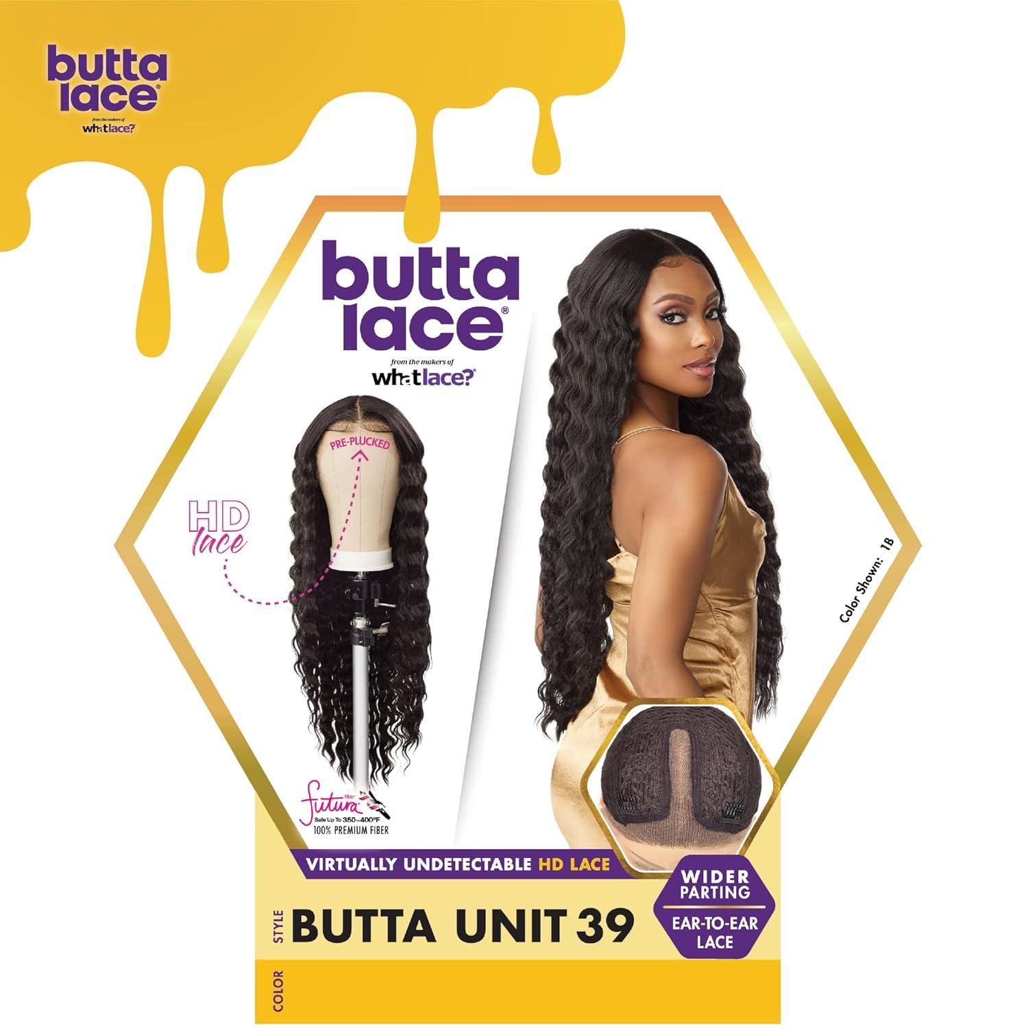 imageSensationnel Butta Lace Wigs Unit 39 Extra Wide 5 Inch Deep Parting Synthetic Preplucked Hairline Glueless Lacefront 1 JETBLACKBALAYAGECARAMEL