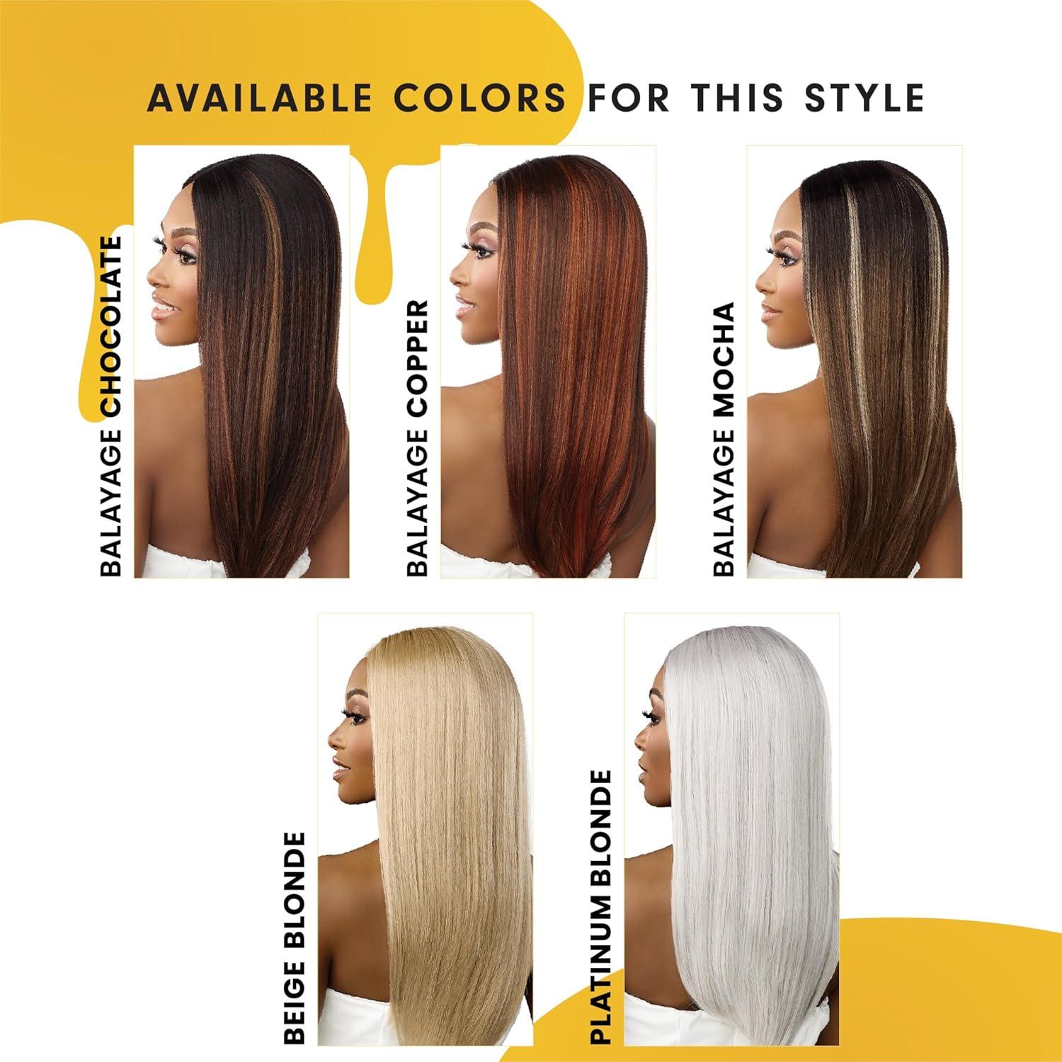 imageSensationnel Butta Lace Wigs Unit 47 Extra Wide 5 Inch Deep Parting Synthetic Preplucked Hairline Glueless Lacefront 1 JETBLACKBALAYAGECOPPER