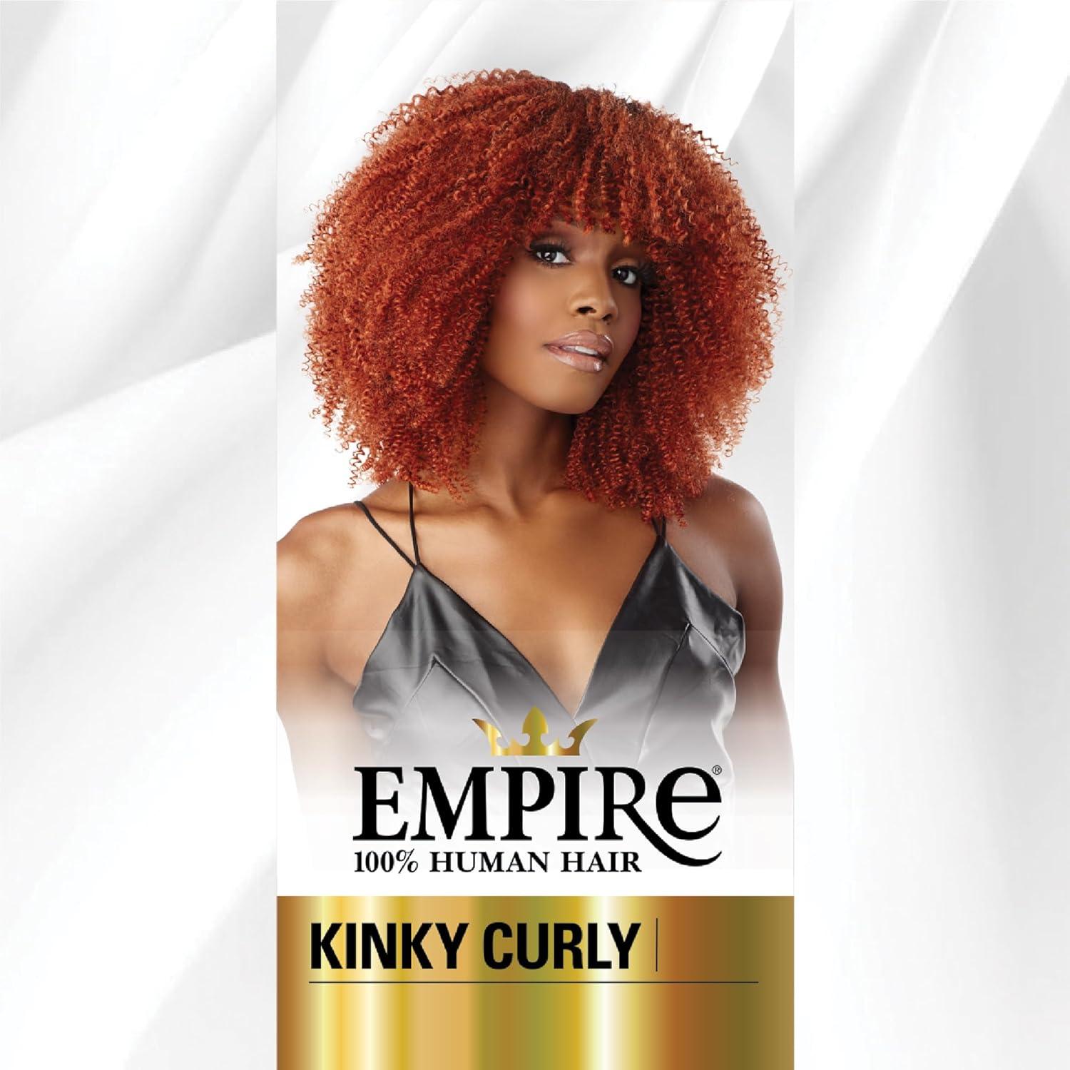 imageSensationnel Empire Curly Human Hair Kinky Tangle Free Weaving for Quick Weave and Sew in Styles for Faux Highlights and Fauxmiddlepart Leave Out 1 Pack 10 inch 2 DARKBROWN4 MEDBROWN