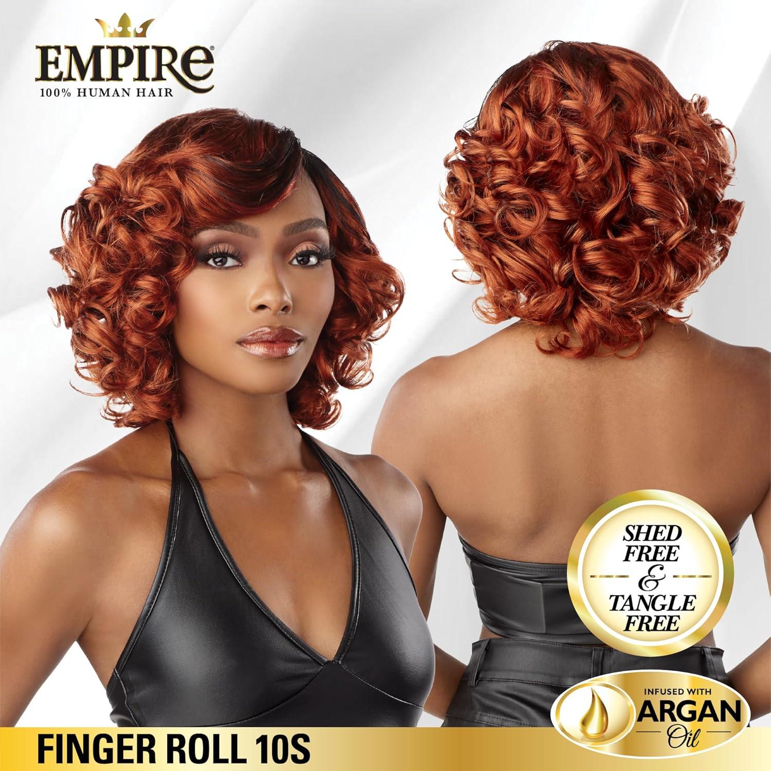 imageSensationnel Empire Curly human hair finger roll 10s 3pcs tangle free weaving for quick weave and sew in styles for faux highlights 1B OFFBLACKT1B350