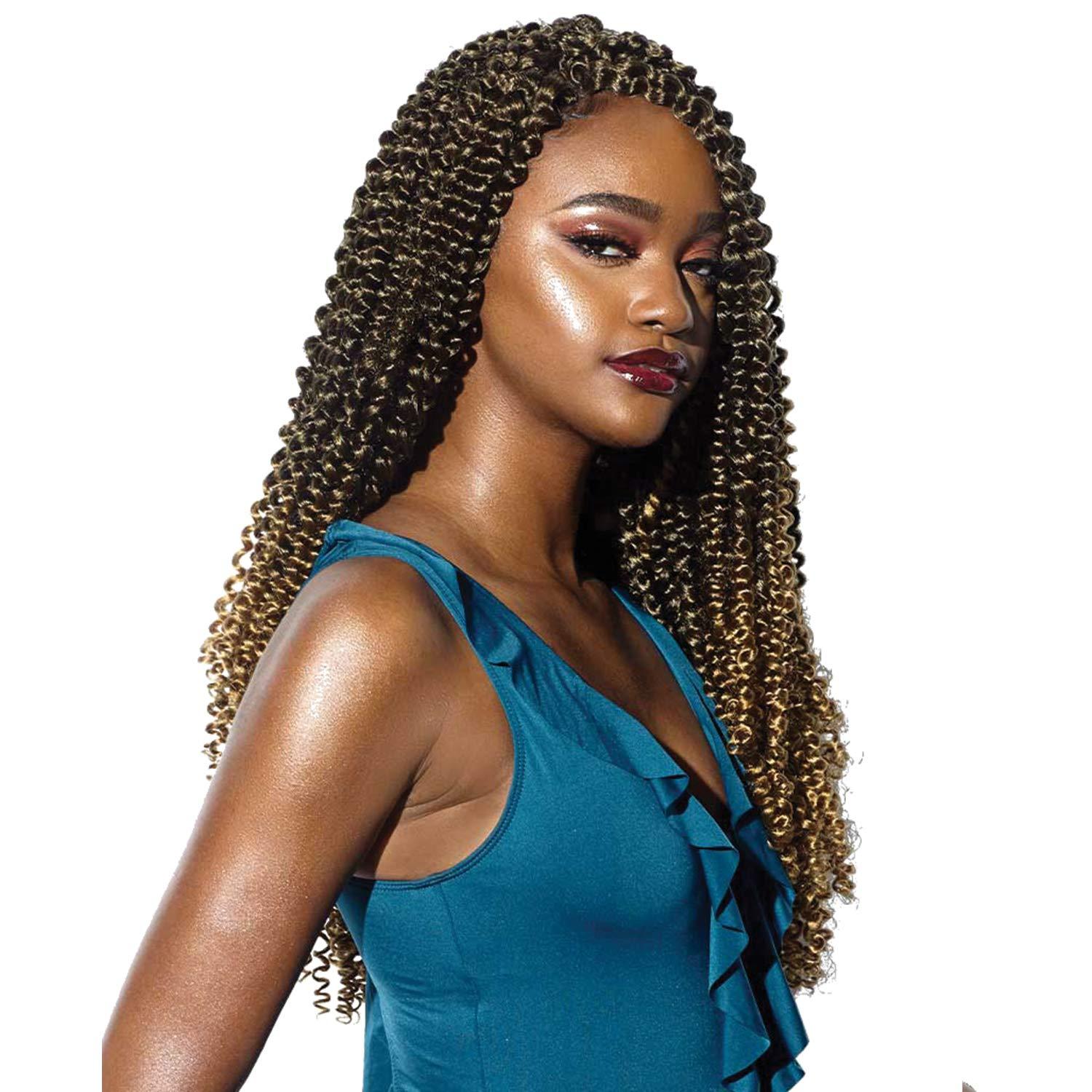 imageSensationnel Ruwa prestretched braiding hair 3x water wave 18 inch water repellent kanekalon fast dry synthetic sports itch free 1 pack 1 JETBLACK1B OFFBLACK