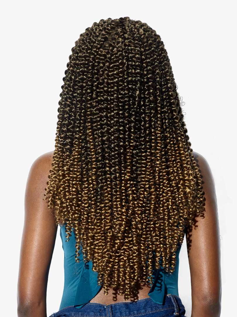 imageSensationnel Ruwa prestretched braiding hair 3x water wave 18 inch water repellent kanekalon fast dry synthetic sports itch free 1 pack 1 JETBLACKRED