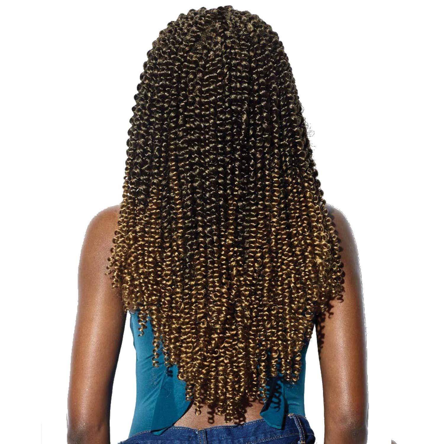 imageSensationnel Ruwa prestretched braiding hair 3x water wave 18 inch water repellent kanekalon fast dry synthetic sports itch free 1 pack 1 JETBLACKSM1B30