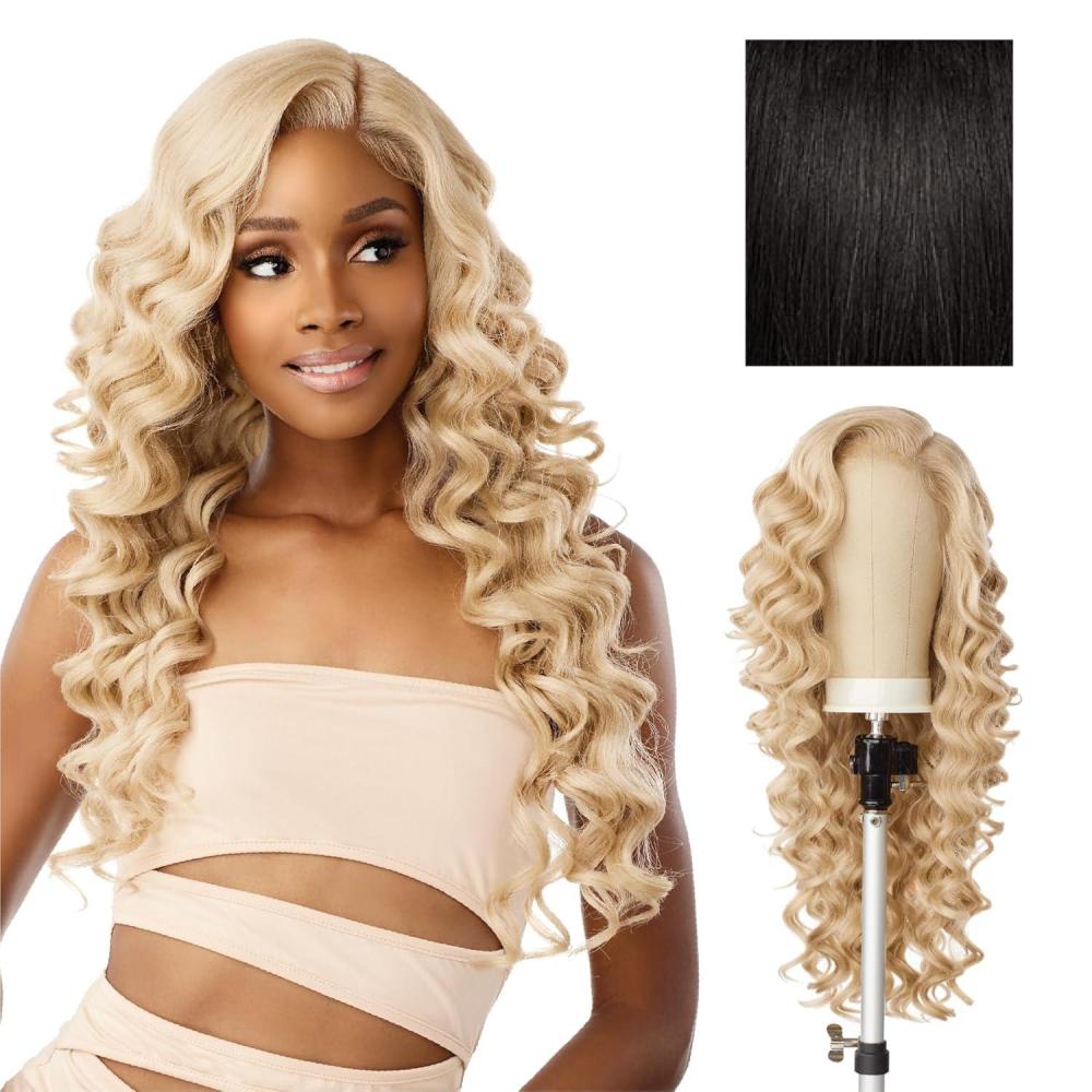 imageSensationnel Butta Lace Precut Wigs Unit 9 Glueless Extra Wide 5 Inch Deep Parting Synthetic Pre Tweezed Smaller Knot Hairline 1 JETBLACK1B OFFBLACK