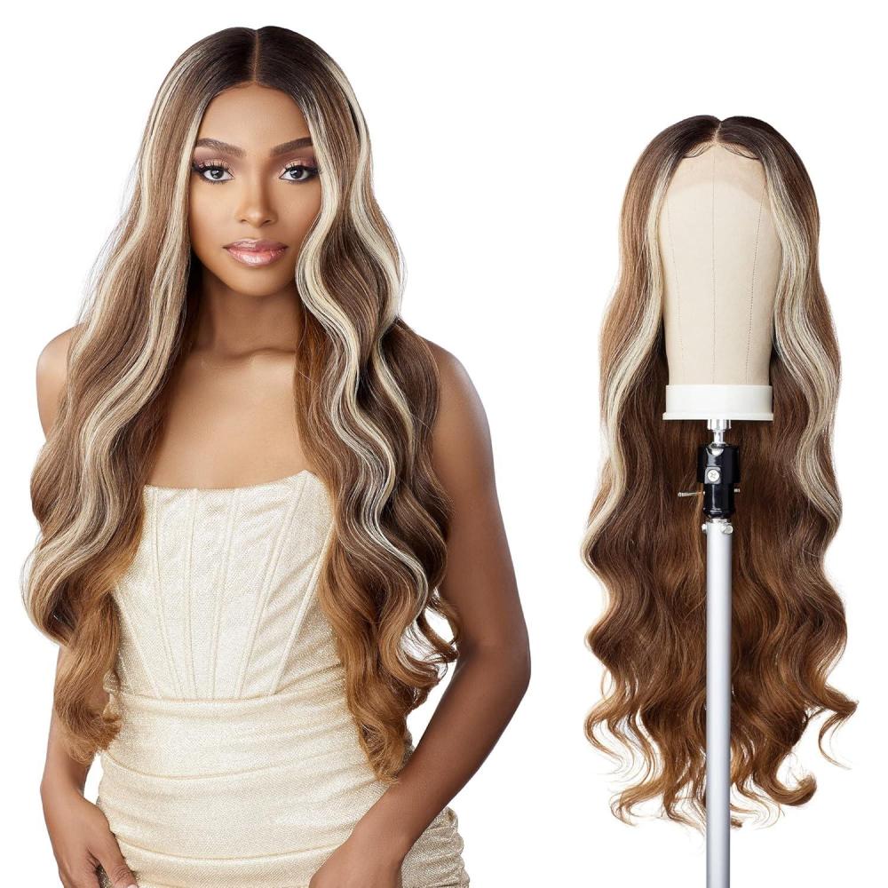 imageSensationnel Butta Lace Wigs Unit 31 Extra Wide 5 Inch Deep Parting Synthetic Preplucked Hairline Glueless Lacefront 1 JETBLACKCH30