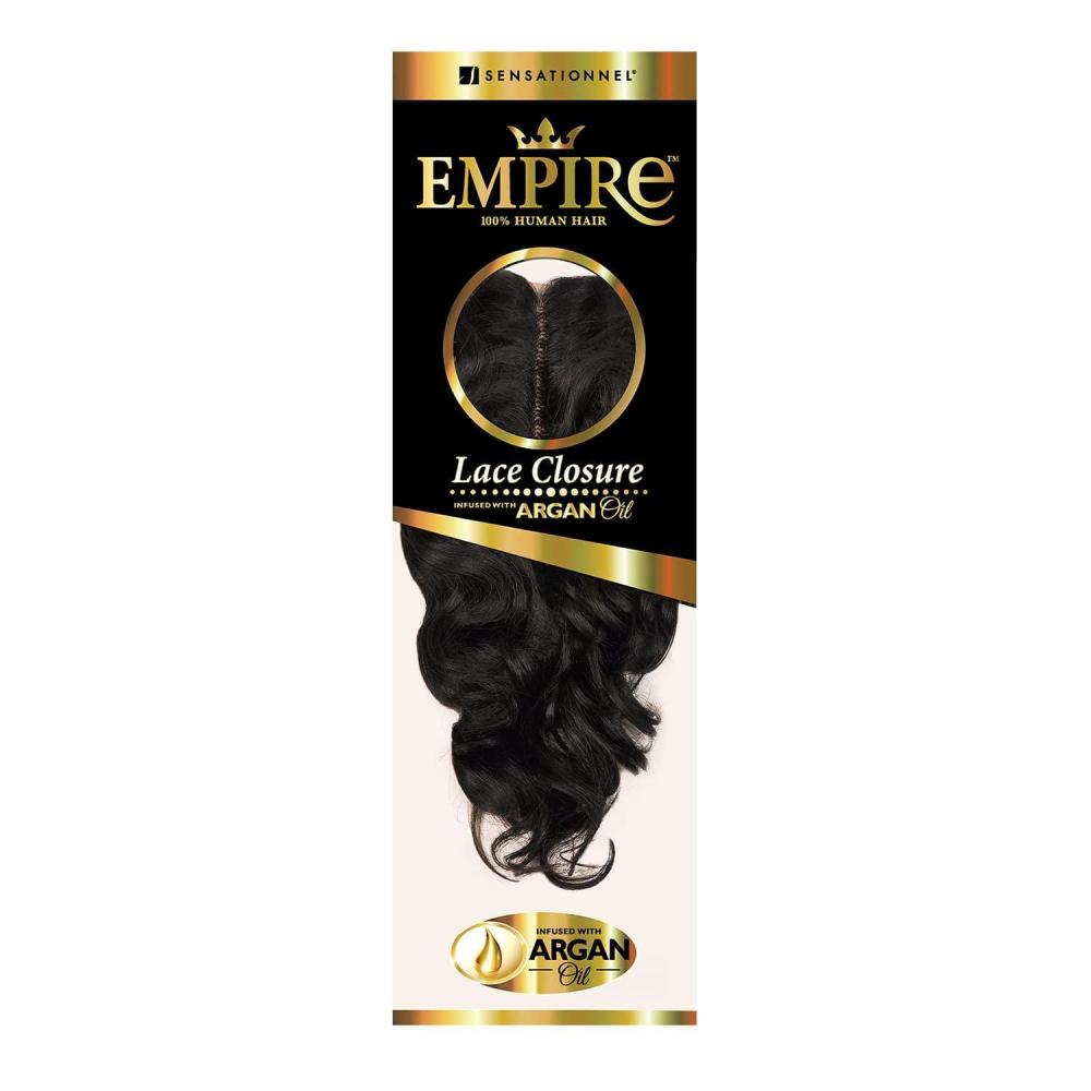 imageSensationnel Empire humanhair lace closure body wave 12 inch 3 way lacepart hand tied weaving closure 1 JETBLACK1B OFFBLACK