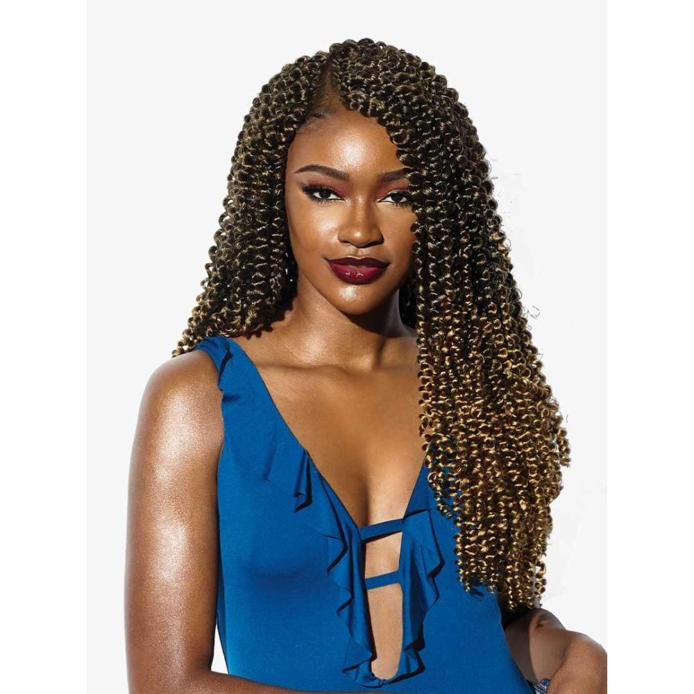 imageSensationnel Ruwa prestretched braiding hair 3x water wave 18 inch water repellent kanekalon fast dry synthetic sports itch free 1 pack 1 JETBLACKM51