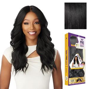 Sensationnel Butta Lace Precut Wigs – Unit 14 Glueless Extra Wide 5 Inch Deep Parting Synthetic Pre Tweezed Smaller Knot Hairline (1 JETBLACK)(1 JETBLACK)