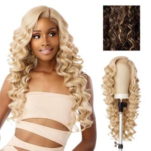 Sensationnel Butta Lace Precut Wigs – Unit 9 Glueless Extra Wide 5 Inch Deep Parting Synthetic Pre Tweezed Smaller Knot Hairline (1 JETBLACK)(CH27)